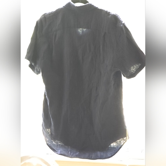 J.Crew Men’s Navy Short Sleeve Button-Up Shirt Gauze Cotton Size M NWT - Picture 4 of 8